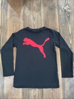 Boy’s Black & Red Puma Long Sleeve Shirt